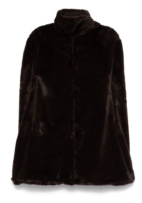 Brown faux-fur cape Rowen rose - women ROWEN ROSE | RR365BRWN